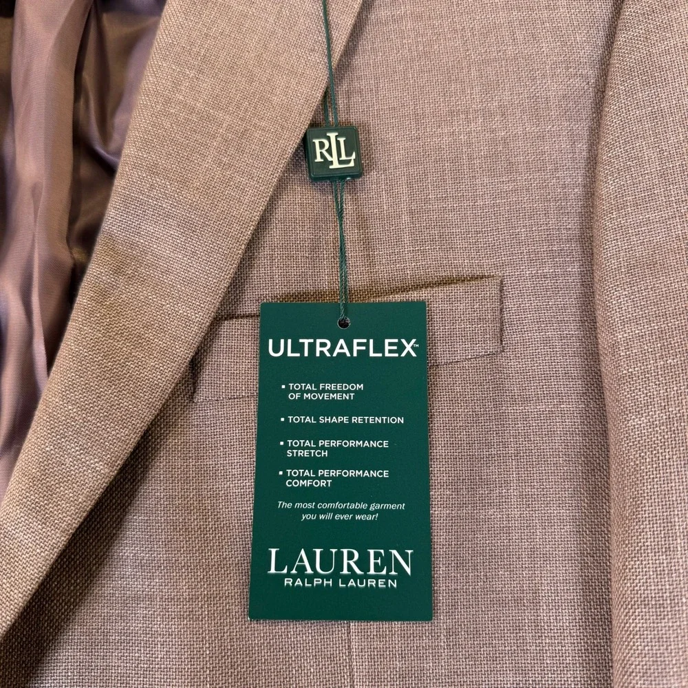 Lauren Ralph Lauren Mens Ultraflex Lexington Sport Coat Rose Pink 43R NWT